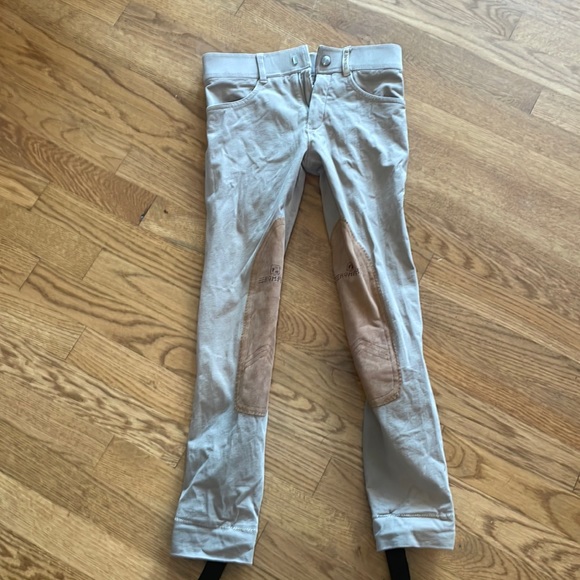 Girls size 10 tan Romph equestrian riding pants/ trousers - Picture 1 of 5
